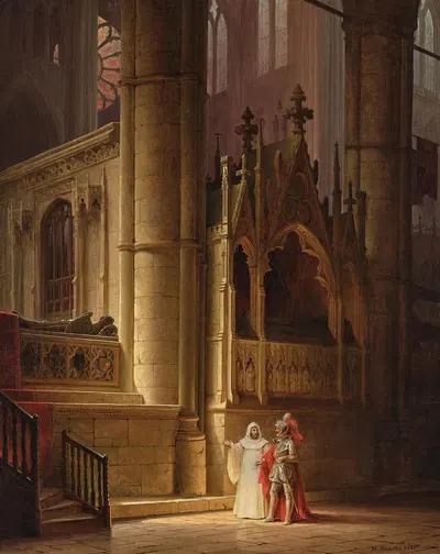 Интерьер церкви by Макс Эмануэль Айнмиллер, 1845 — digital art print download