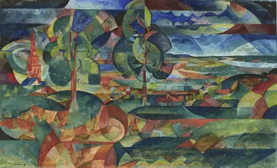 Вид в равнине by Поль Адольф Зеехаус, 1918 — digital art print download