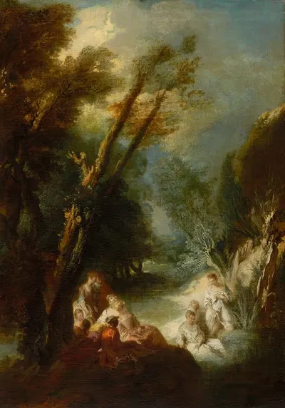 Купающаяся компания by Пьер Антуан Кийяр, 1726 - 1733 — digital art print download