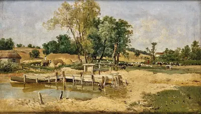 Место для поения в Кис Баге by Теодор фон Хёрманн, 1883 — digital art print download