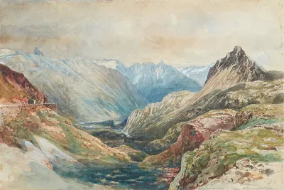 Aussicht vom Berninapass ins Poschiavotal by Thomas Ender — digital art print download