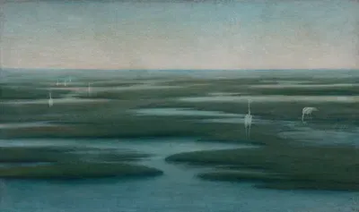 Les flamands blancs by William Degouve de Nuncques, 1905 — digital art print download