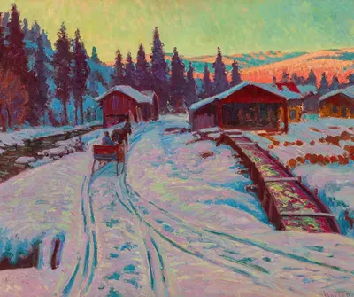 Sawmill- Gstaad, Winter by William Samuel Horton — digital art print download