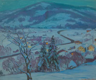 Конец дня, Гштаад, Швейцария by Уильям Самуэль Хортон, 1916 — digital art print download