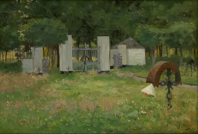 Старое кладбище в Вонделгеме (Гент) by Арман Хайнс, 1881 — digital art print download