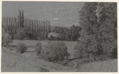 Усадьба Юсташ рядом с Шербуром by Шарль Франсуа Эсташ, c. 1865 — digital art print download