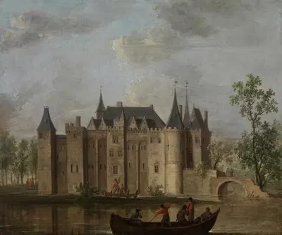 Замок Гауды с стороны Ийссела by Христофель Пирсон, 1675 -1714 — digital art print download