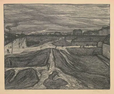 Парижский пригородный пейзаж by Эмиль Рудольф Вайс, 1897 — digital art print download