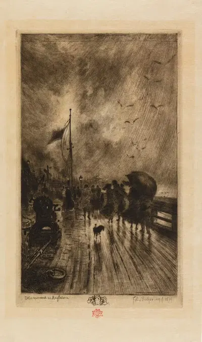 Приземление в Англии by Феликс Илер Бюо, 1879 — digital art print download
