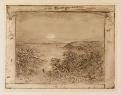 Восход луны в Динарде by Феликс Илер Бюо, 1891 — digital art print download