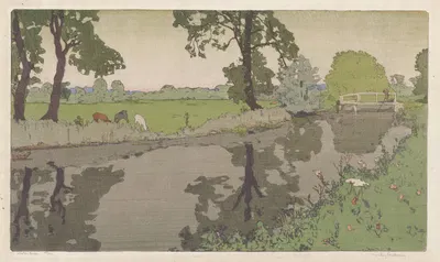 Wiston River by Frank Morley Fletcher, 1900–1911 — digital art print download