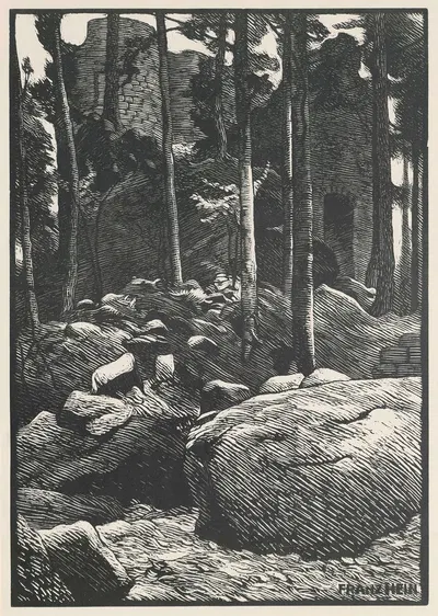 Ruine im Wald by Franz Hein — digital art print download