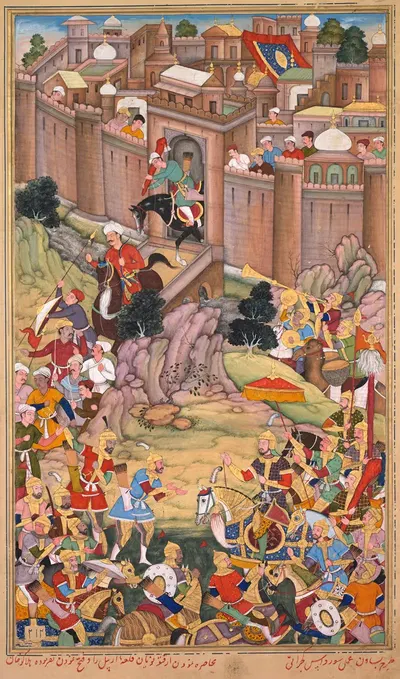 Осада Арбелы во времена Хулагу-хана by Басавана, c. 1596 — digital art print download