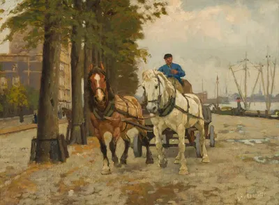 Лошади для волокуши by Гейсбертус Иоганнес ван Овербек, 1892 - 1947 — digital art print download