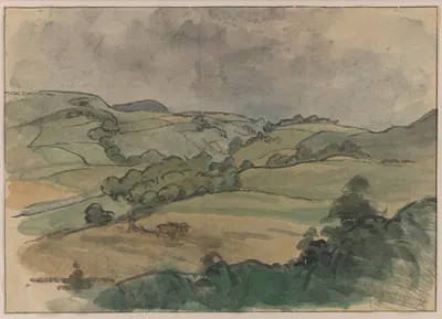 Landscape I; Puy-de-Dôme by Jules Chadel, c. 1920 — digital art print download