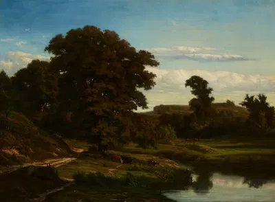 The Pond by Jules Dupré, 1837 — digital art print download