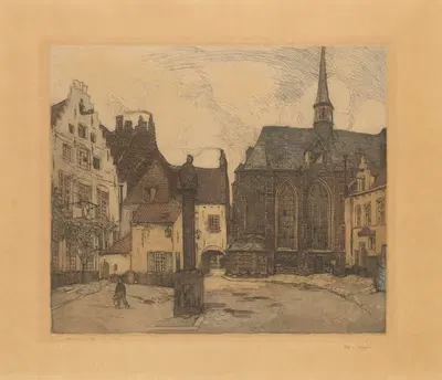 Площадь Святого Николая, Антверпен by Мартен Ван дер Лоо, 1910 — digital art print download