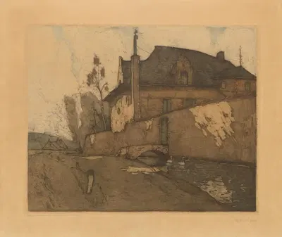 Иезуитский сад (в Беершоте) под Антверпеном by Мартен Ван дер Лоо, 1900–1920 — digital art print download