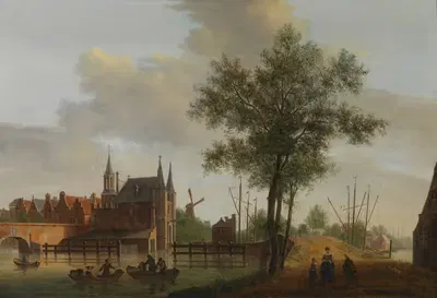 Вид на Поттерспоорт в Гауде by Паулюс ван Лиендер, 1754 — digital art print download