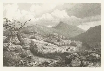 Кладбище в Баден-Бадене by Пьер Луи Дюбурк, 1856 — digital art print download