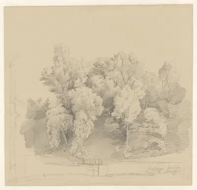 Сад в Палаццо Джулио, Рим by Пьер Луи Дюбурк, 1825-1873 — digital art print download