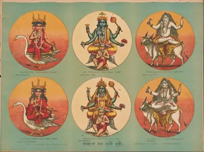Gods to be Worshipped in the Evening by Calcutta Art Studio — digital art print download