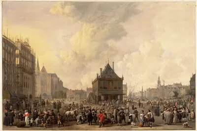 Дам с мэрией в строительстве by Рейньер Крейвангер, 1860 — digital art print download
