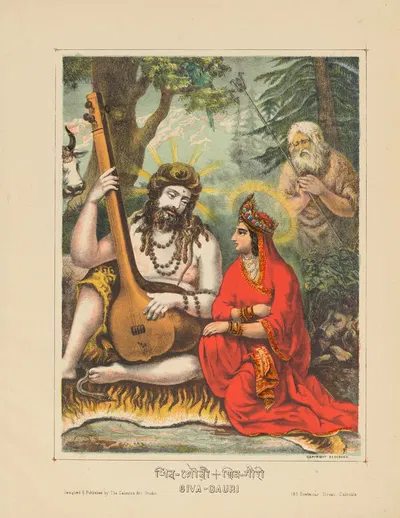 Шива-Гаури by Калькуттское художественное студио, 1878–1883 — digital art print download