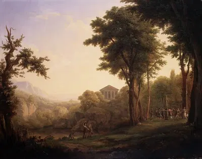 Аркадный пейзаж с пиршеством Флоры by Адольф Карел Максимилиан Энгель, 1832 — digital art print download