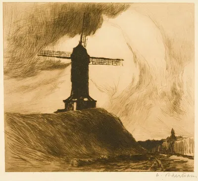 Мельница на крепостных стенах I (Брюгге) by Альберт Баертсоен — digital art print download