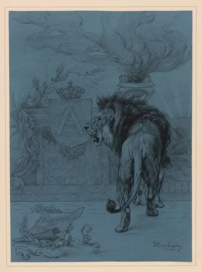 Lion by Piet Van Engelen — digital art print download
