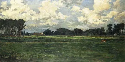 Пейзаж реки Лис в Синт-Мартенс-Латем by Альфонс Дессенис, 1904 — digital art print download