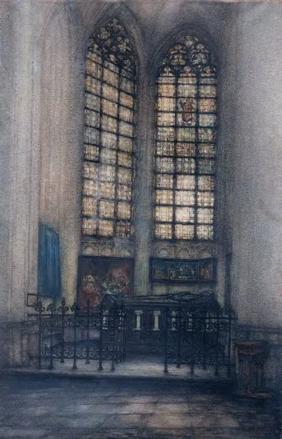 The Tomb of Henry I, the Count of Brabant, in Saint Peter's Church in Leuven by Alfred Delaunois — digital art print download