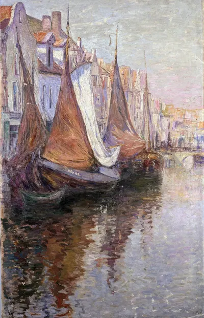 Причал в Мехелене by Анна Бох, 1906 — digital art print download