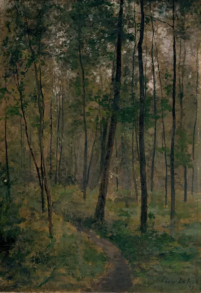 Лесной пейзаж by Сезар Де Кок, 1875 — digital art print download