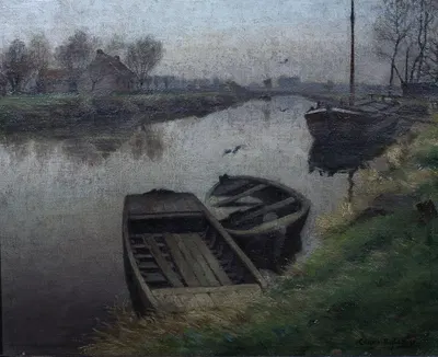 Река Шельда в Мерельбеке by Эдгар Байтбиер — digital art print download