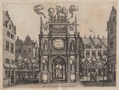 Triumphal Arch of Female Fortune by Pieter van der Borcht the elder, 1602 — digital art print download