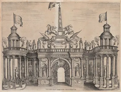 Triumphal Arch of the Genoese by Pieter van der Borcht the elder, 1602 — digital art print download