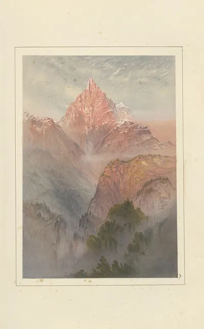 Дент дю Миди, с долины Роны by Илайджа Уолтон, 1867 — digital art print download