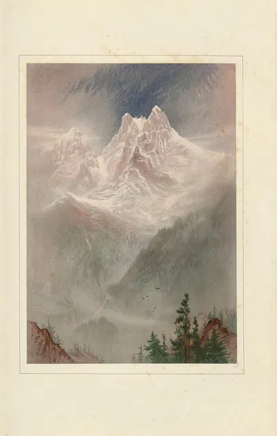 Дент дю Миди, недалеко от Шамперри by Илайджа Уолтон, 1867 — digital art print download