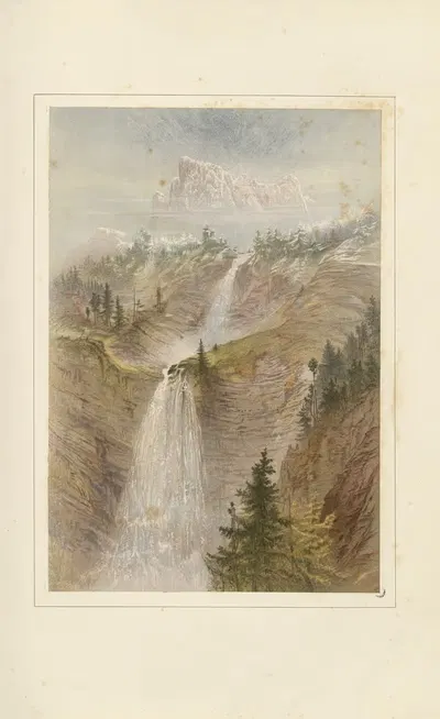 Водопад Рожет и Пойнт де Саль by Илайджа Уолтон, 1867 — digital art print download