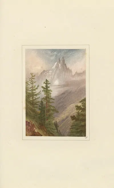 Аигюль Верте и дю Дрю, рядом с Шамони by Илайджа Уолтон, 1867 — digital art print download