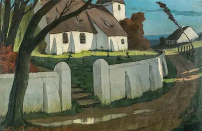 Деревенская церковь by Эжен Лаерманс — digital art print download