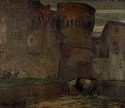 Замок в Умбрии by Ферруччо Скаттола, 1906 — digital art print download