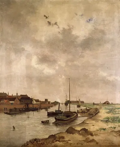 Канал Гент-Тернёйзен в Генте by Жозеф Теодор Кузманс, 1880 — digital art print download