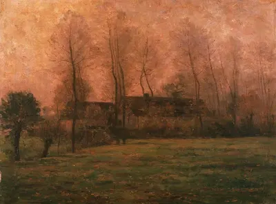 Ферма на закате by Родольф Витсман, 1884 — digital art print download