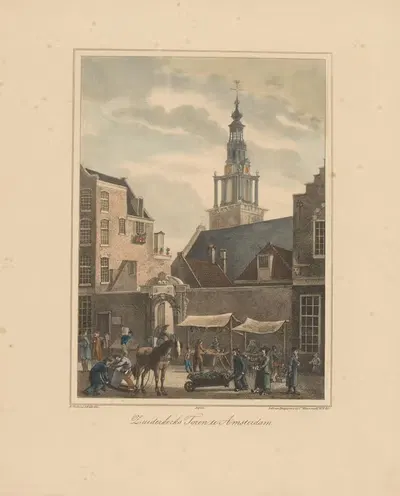 Башня Зейдеркерка в Амстердаме by Авраам Винкелес, 1827 - 1900 — digital art print download