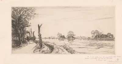 Au bord de l'Amstel by Auguste Lepère, 1901 — digital art print download