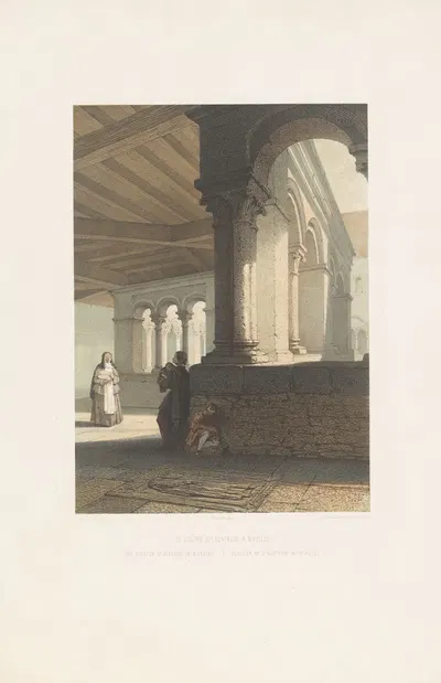 Cloister of St Gertude at Nivelles by François Stroobant, 1852 - 1878 — digital art print download