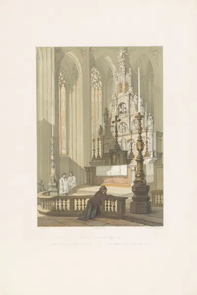 High altar, church of Notre-Dame at Hal by François Stroobant, 1852 - 1878 — digital art print download